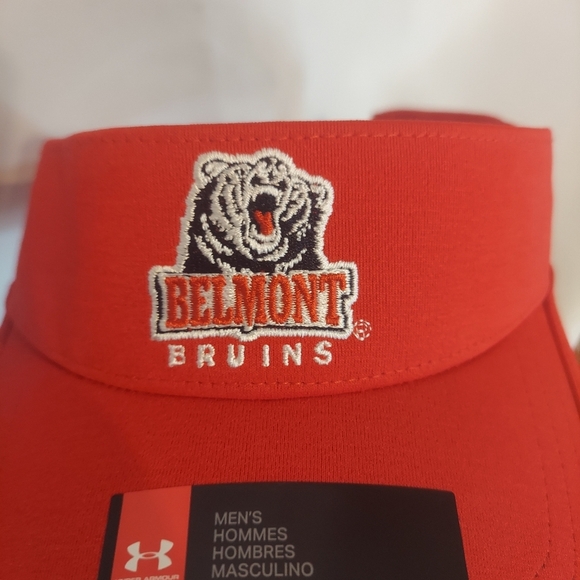 Under Armour Heat Gear Unisex Red Adjustable Belmont Bruins Visor NWT - Picture 9 of 9